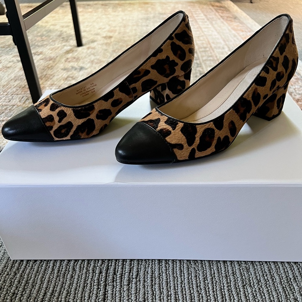 Cole Haan Animal Print Cap-toed Pumps